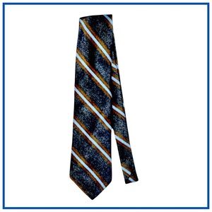 Tom James  100% Silk Tie. Blue, Gray, Brown